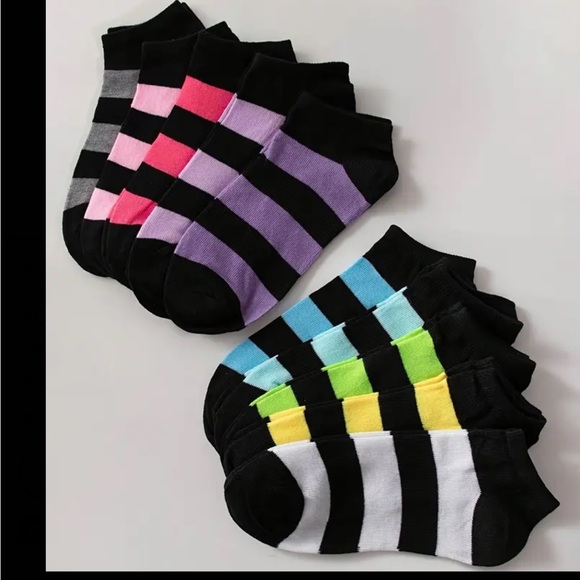 10 pairs Colorful Ankle Socks - Picture 5 of 9